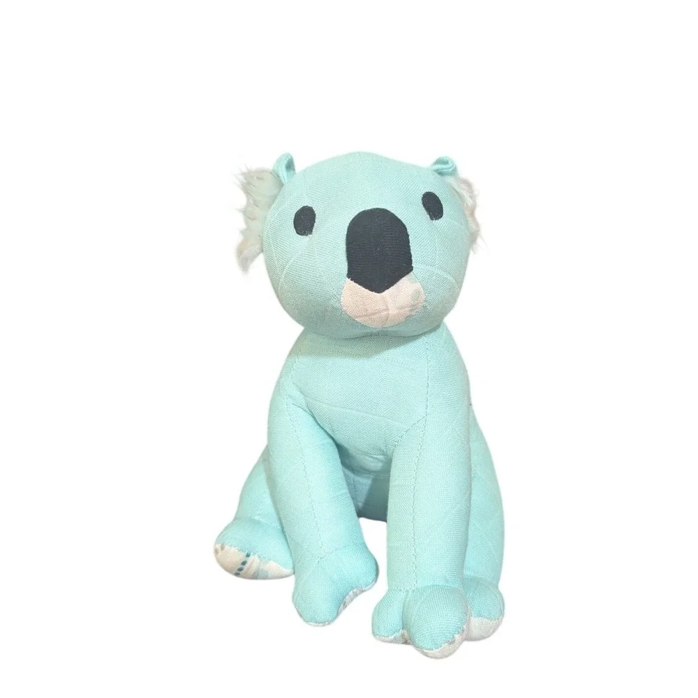 Aden + Anais Koala Plush Stuffed Animal Aqua Blue Quilted 9‎ inch